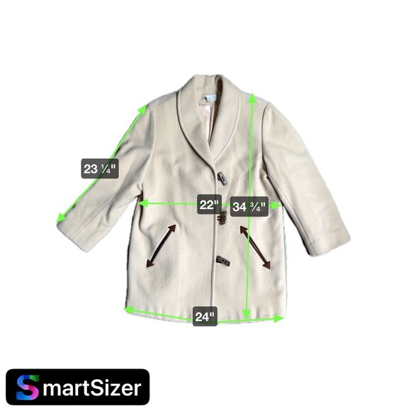 Lands End Overcoat Womens Wool Mohair Coat 14 Cottagecore Embroidered Western - Picture 2 of 8